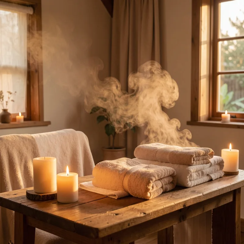 Spa et sauna chaleureux installés dans un intérieur cosy aux lumières tamisées